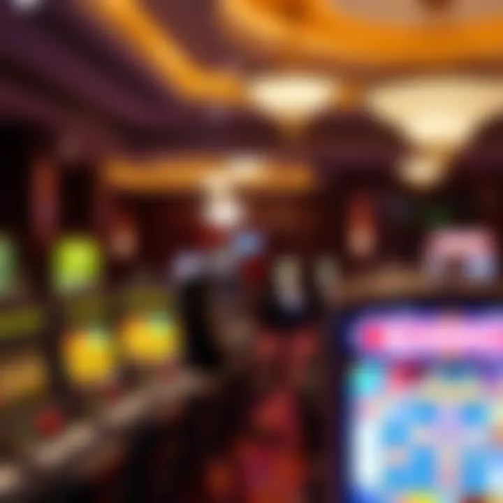 Excitement Unleashed: The Thriving Casino Floor A vibrant casino floor with gaming tables and slot machines at a Marriott hotel