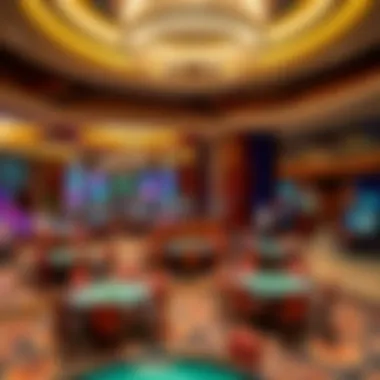 The Grand Welcome: Marriott's Luxurious Casino Lobby Luxurious lobby of a Marriott hotel featuring an elegant casino area