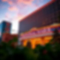 A stunning view of MGM National Harbor's exterior showcasing its architectural beauty