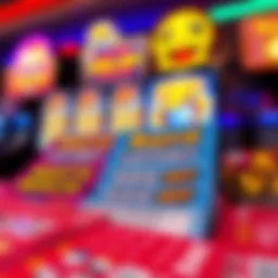 Colorful display of Kentucky Lottery scratch-off tickets