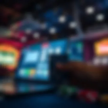 Visual representation of online gambling transactions.