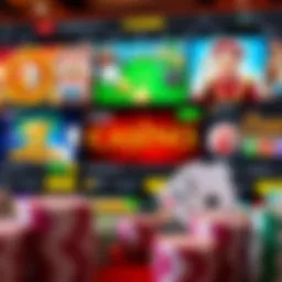 A vibrant online casino interface showcasing various games