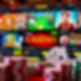 Diverse Online Casino Offerings A vibrant online casino interface showcasing various games