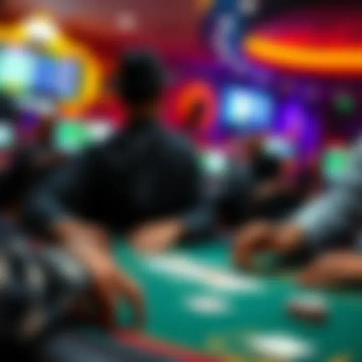 Dynamic Online Poker Action Online poker game in action with vibrant graphics