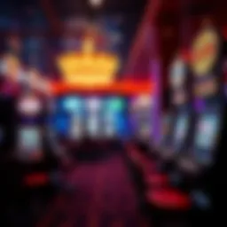 Virtual casino environment showcasing slot machines