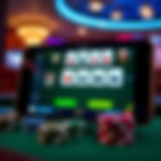 Mobile poker game interface showcasing player options