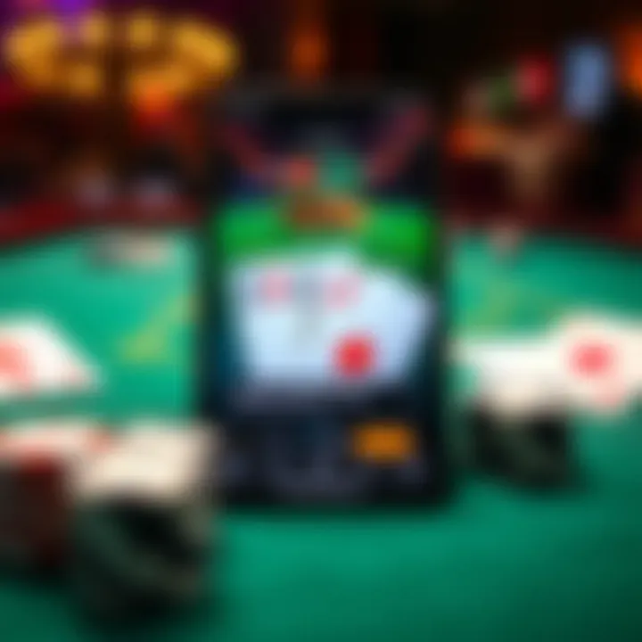 Stylish poker app layout highlighting features