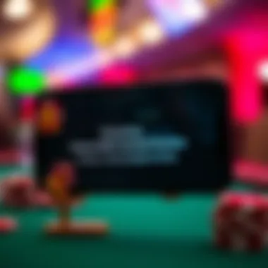 Responsible gaming message displayed on a mobile device