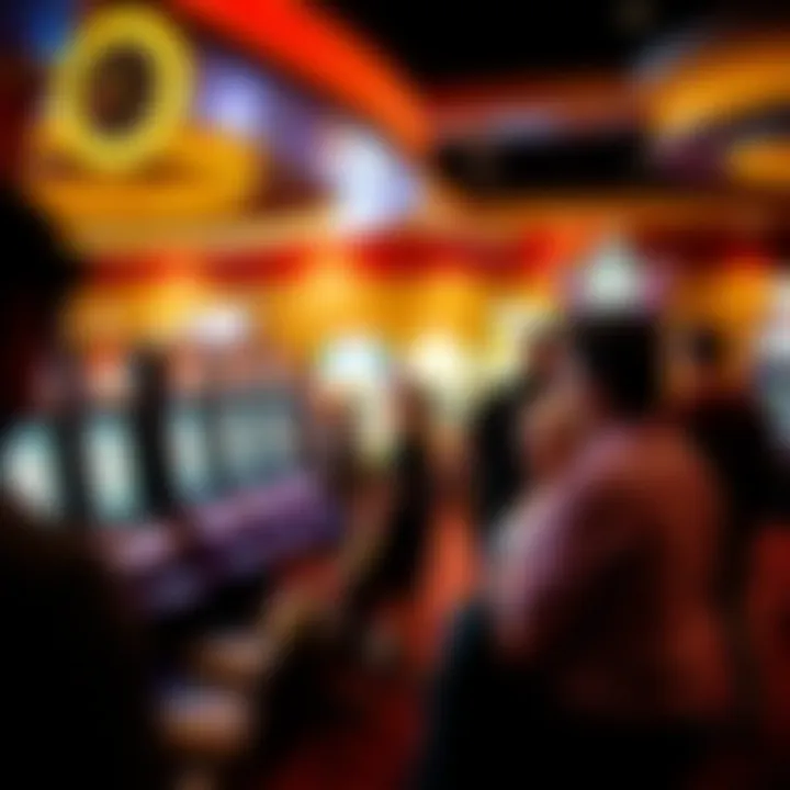 Community gathering around slot machines in Ontario, Oregon