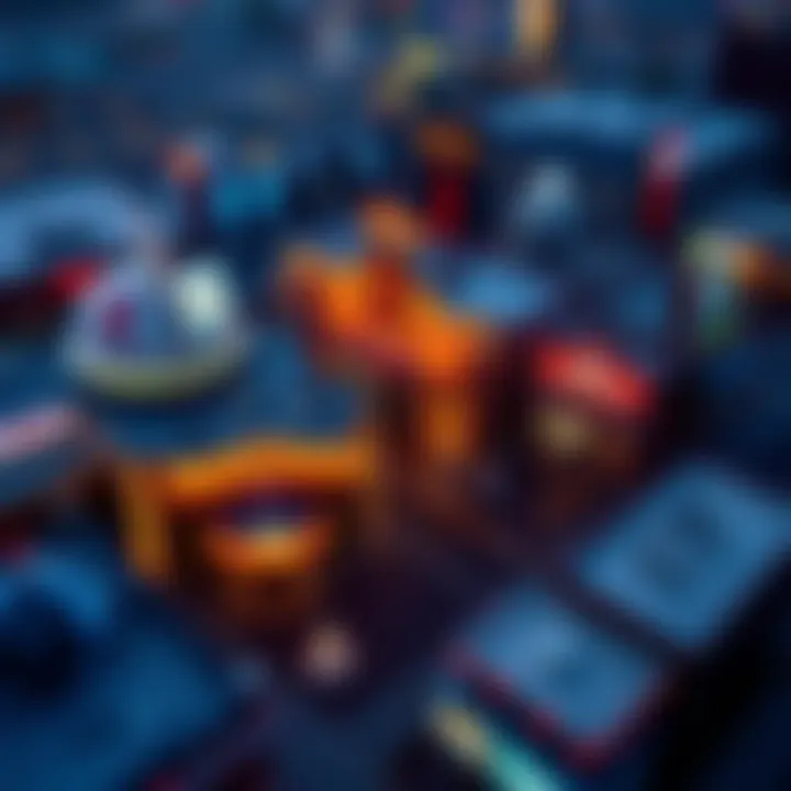 Aerial view of Thackerville highlighting multiple gaming establishments