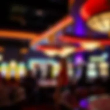 Interior gaming area showcasing slot machines and gaming tables