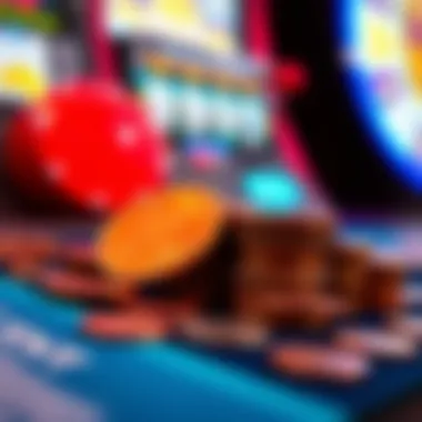 A collection of tokens and coins associated with penny slots