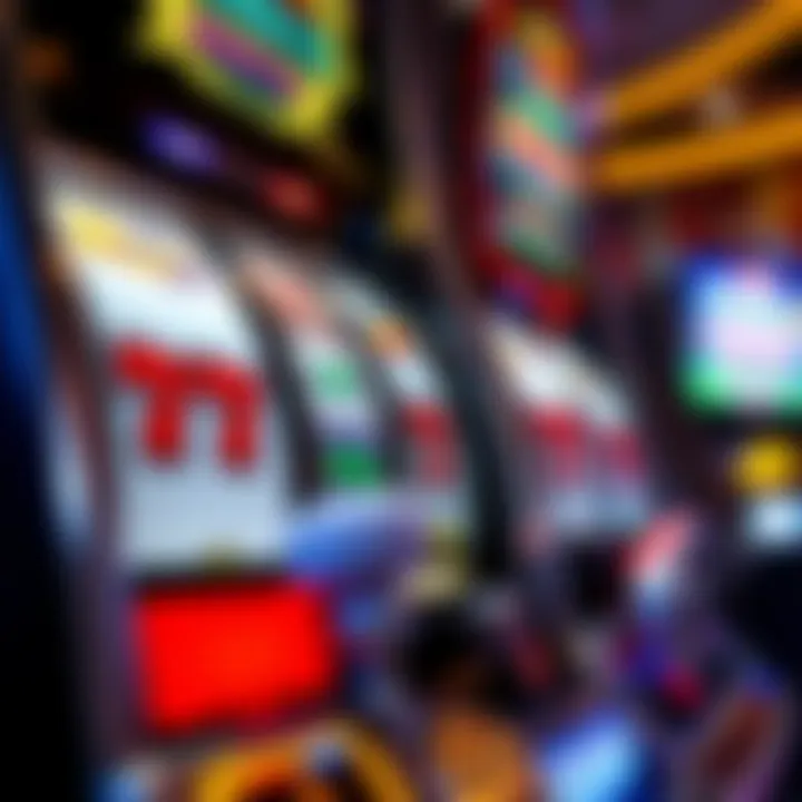 Close-up of a penny slot machine displaying colorful reels and enticing symbols
