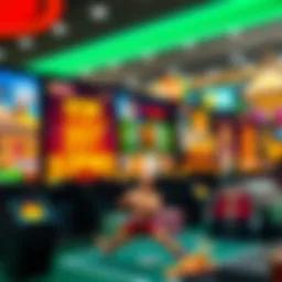 Vibrant online casino interface showcasing various games