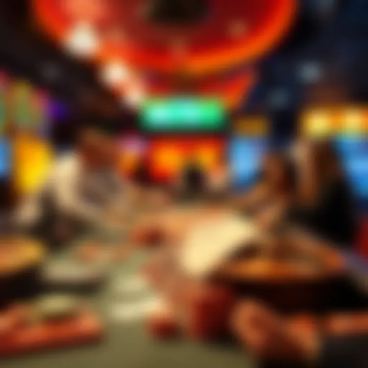 A playful representation of various fun bets in a vibrant gaming setting