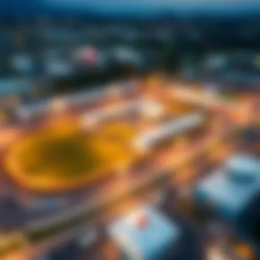 An aerial view of Southland's racing facilities, highlighting its infrastructure and operational layout.