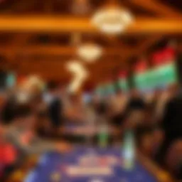 A vibrant view of the Southland racetrack bustling with activity during a live racing event.