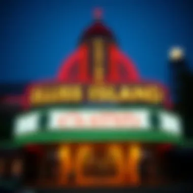 Exterior view of Ellis Island Casino showcasing its iconic signage