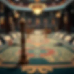 Historical representation of the Faro table setup