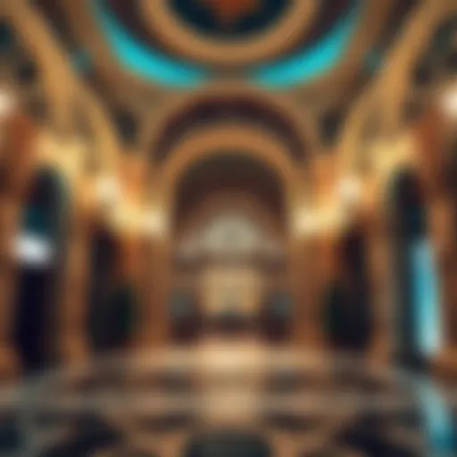 Opulent Casino Entrance Intricate architectural details of a luxurious casino entrance