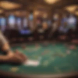 Virtual blackjack table with high-tech interface