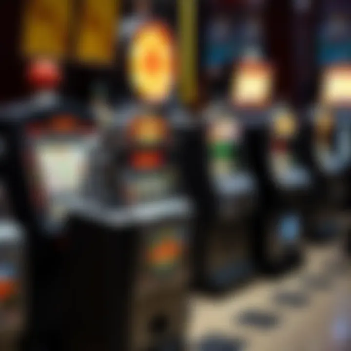 Diverse Designs of Vintage Slot Machines A collection of vintage slot machines showcasing diverse designs