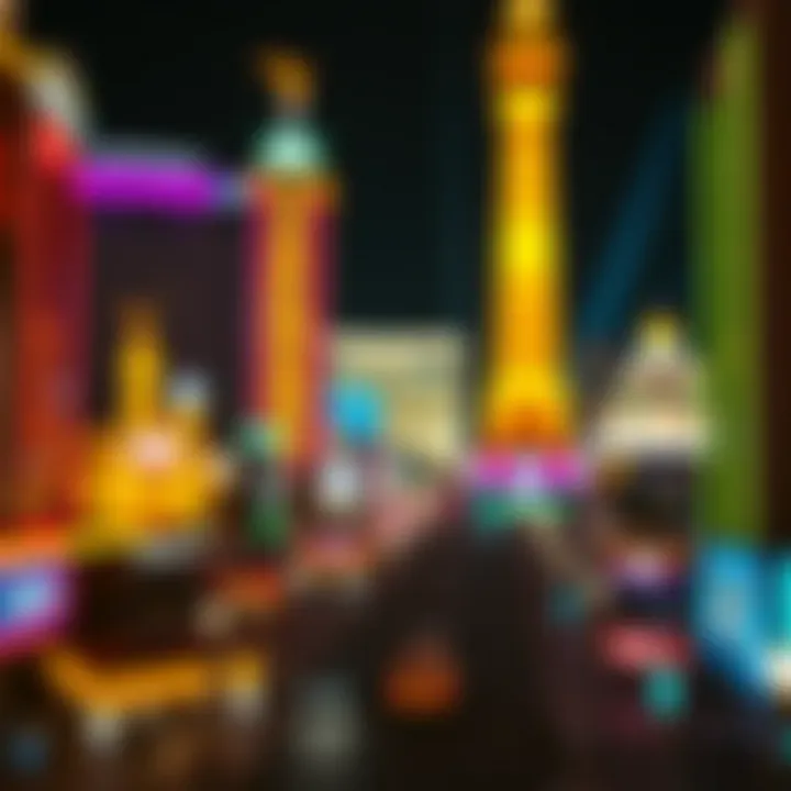 Vibrant Las Vegas Strip at night showcasing entertainment options