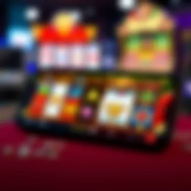 Variety of slot games displayed on a mobile device