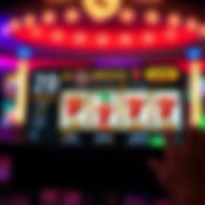 Promotional offers highlighted in a slots application