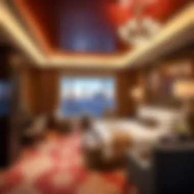 Luxurious suite with elegant decor at the Palms Hotel