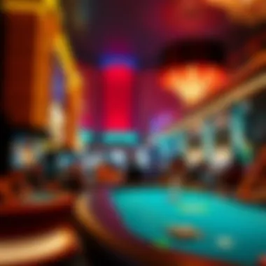 Vibrant nightlife scene at the Palms Hotel