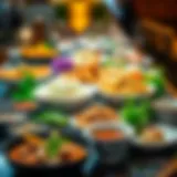 Luxurious buffet spread showcasing diverse cuisines