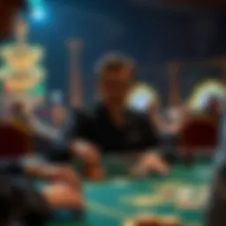 Strategic gameplay at an online poker table