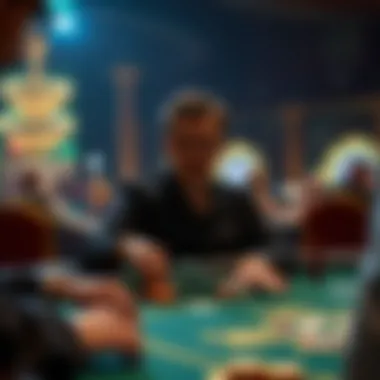 Strategic gameplay at an online poker table