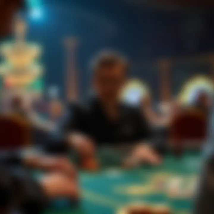 Strategic gameplay at an online poker table