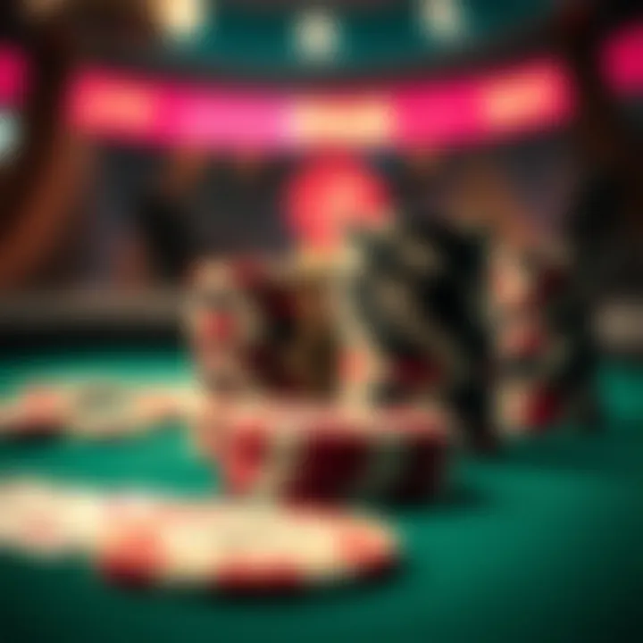 A close-up of poker chips in a non-betting environment