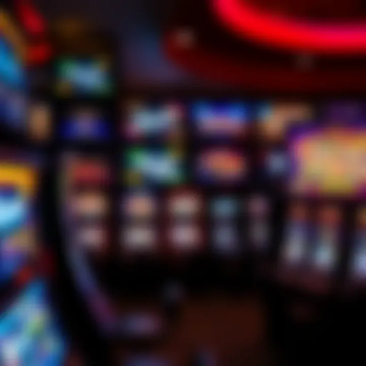 Diverse range of slot games displayed on screens