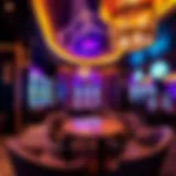 Luxurious interior design of a slots lounge