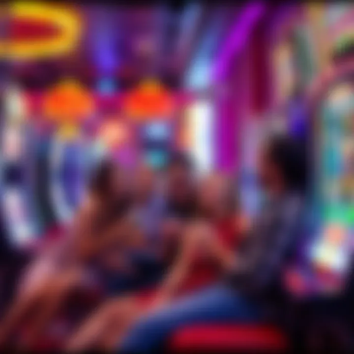 Group of friends enjoying their time in a vibrant lounge atmosphere