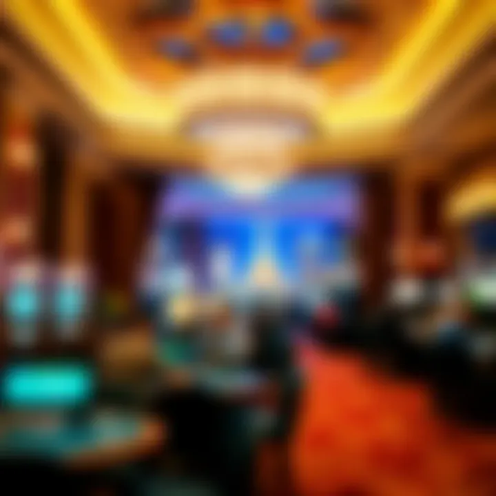 Interior view of a luxurious casino on the Strip