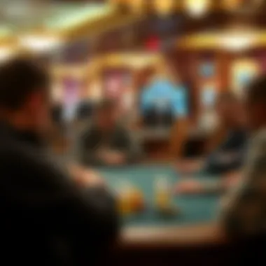 Players engaged in strategic moves at a poker table