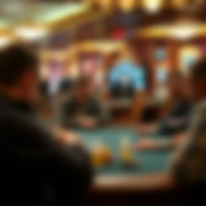 Players engaged in strategic moves at a poker table