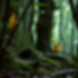 Enchanting forest with pixies