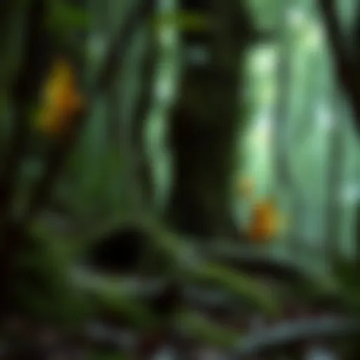 Enchanting forest with pixies