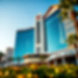 Stunning exterior view of the World Hotel showcasing its unique architecture