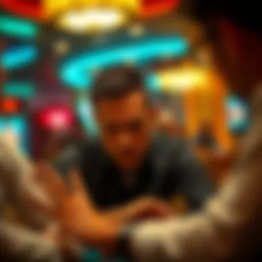 A player intensely focused during a Turbo Poker game