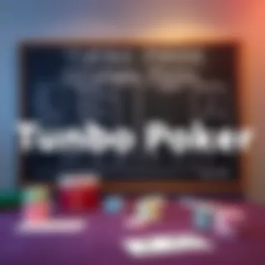 Illustration of Turbo Poker strategies on a chalkboard