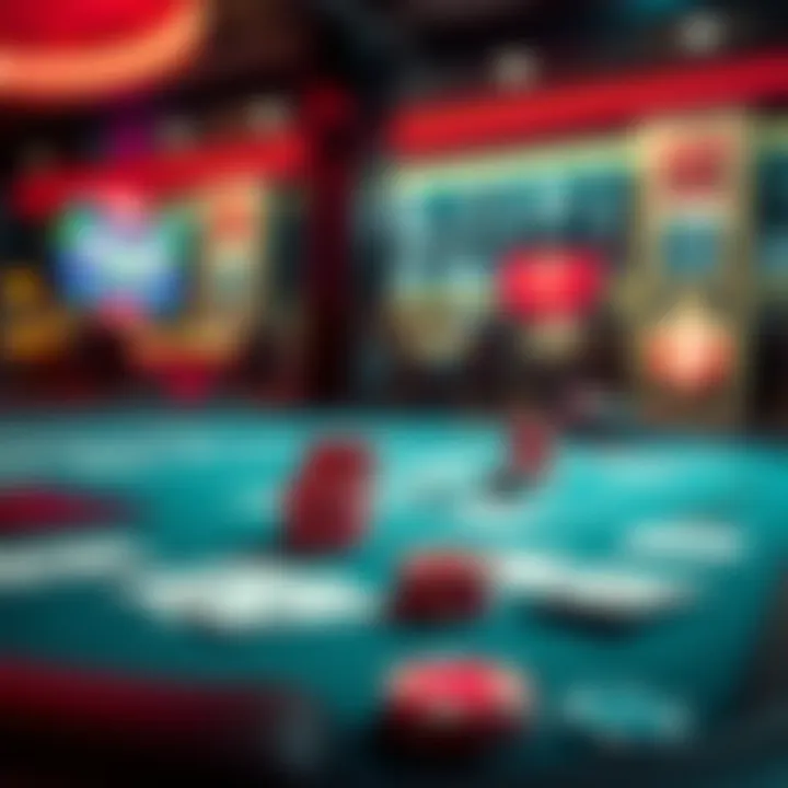 A dynamic Turbo Poker table setup with cards and chips