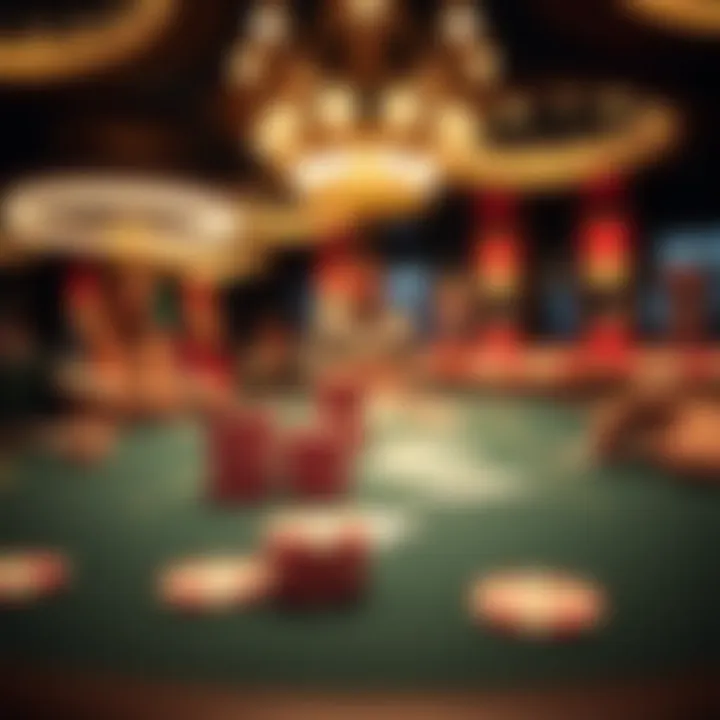 A captivating poker table setup with chips and cards