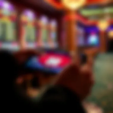 Mobile Poker Experience An interactive online poker interface on a smartphone